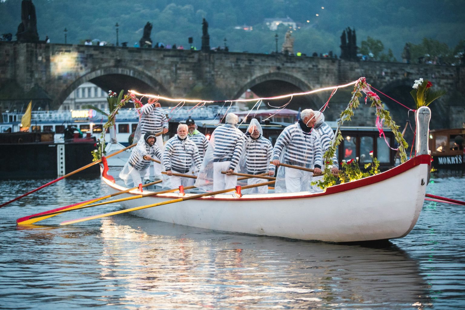 Événement en barque à Venise