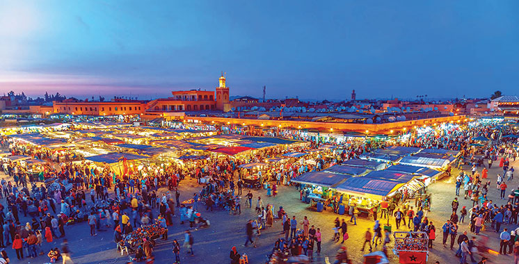 photo du marché de Marrakech