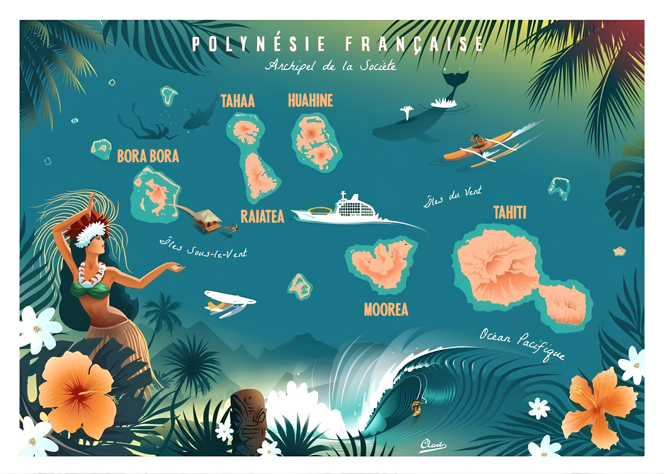 Carte Tahiti