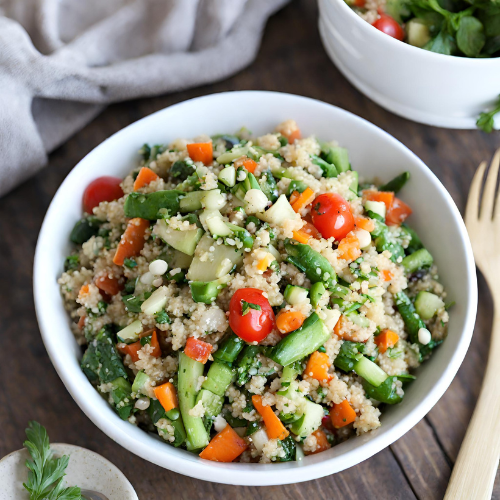 Salade quinoa légumes de printemps