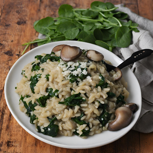 Risotto champignon épinards